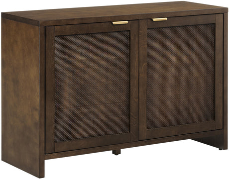Crosley Furniture Kenji Media Console, Record Player Stand with Vinyl Storage, Modern Home Organizer, Dark Brown Crosley Furniture