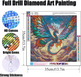 Ekuxom Dragon Diamond Art Kits for Adults, 5D Diamond Painting Kits for Beginners, DIY Round Full Drill Diamond Gem Art Kits for Crafts Home Wall Decor Gift 14x14 inch Ekuxom
