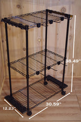 Old Cedar Outfitters Rolling Rod Cart and Tackle Trolley Holds 12 Rod and Reel Combo for Garage and Home Storage Old Cedar Outfitters