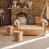 Sorbus Tree Stump Stool, Toy Storage Ottoman 15 Inch Fake Tree Stumps Log Stool Storage, Artificial Tree Trunk, Perfect Footstool Kids Toy Chest, Rustic Log Cabin Decor Bench, Pedestal (2 Pack) Sorbus