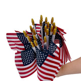 12 Pack Small American Flags on Stick Small US Flags/Mini American Flags for Outside 4x6 Inch American Hand Held Stick Flags with Kid-Safe Spear Top, Patriotic Veterans Day Decorations, 4th of July Decorations Uelfbaby