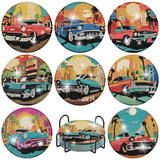 8 Pcs Car Diamond Painting Coasters Kits with Holder,DIY Diamond Art Coaster Kits for Adults,Diamonds Coasters Craft Supplies for Home Decor Gifts YarnMate