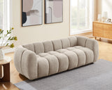 VANOMi 88" Oversized Boucle Sofa, Modern Upholstered Tufted Cloud Couch, Deep Seat Boucle Sofa,Cozy Modern 3 Seater Couch for Living Room, Bedroom, Apartment VANOMi