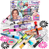Kids Nail Kit for Girls Ages 7-12, FunKidz Ultimate 315Pcs Nail Polish Pens Combo Pack Size 17.91Wx12.4L Glitter Temporary Nail Supplies for Teens SPA Makeup Kit FUN KIDZ