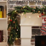 6 Feet Artificial Christmas Garland - Real Touch Cedar Garland - Christmas Decorations for Table,Fireplace,Mantle,Wall, Indoor Outdoor -Garland for Christmas Decorations - Free Battery LED Lights WHANLEY L&Q