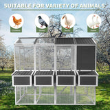 YOPTO 3-Tier Large Wooden Chicken Coop for 8-10 Chickens,Outdoor Walk-in Chicken Coop House with Run&Nesting Boxes,Hen House Poultry Pet Habitat Hutch Cage W/Pull Out Trays&Wire Fencing(95"×80"×83") YOPTO