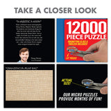 Prank-O 12,000 Piece Jigsaw Puzzle Prank Gift Box - White Elephant Gifts for Adults, Empty Box, Gag Gift Box for Puzzle Lovers, Joke Gifts for Christmas, Holidays, Parties Prank Pack