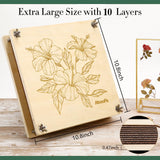 Aboofx Flower Press Kit, Craft Kits 11"x11" 10 Layers Wooden Flower Pressing Kit for Crafts Pressed Flowers and Plant for DIY Art, Preservation for Bookmark Frame Wedding Flower Drying Aboofx