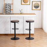 YOUNIKE Bar stools Wooden Barstools Vintage Rustic Counter Height bar Stool,Height Adjustable bar Chairs Swivel with Footrest,Cafe Kitchen Garden(Set YOUNIKE