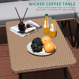 YITAHOME 4-Piece Wicker Patio Furniture Set, All Weather PE Rattan Conversation Set Sectional Sofa with Soft Cushions & Side Table, Porch Furniture for Deck, Balcony, Backyard - Grey YITAHOME