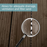 Yaheetech 27PCS Wooden Flooring Patio Deck Tiles Interlocking Tiles Patio Solid Wood and Plastic Indoor&Outdoor 12 x 12in, Black Yaheetech