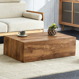 Wood Grain Coffee Table Wood Grain,Rectangle Wooden Center Table for Living Room,Contemporary Cocktail Table Center Table No Assembly Modern Living Room Table-please comfirm the size is right for room YiaFurio