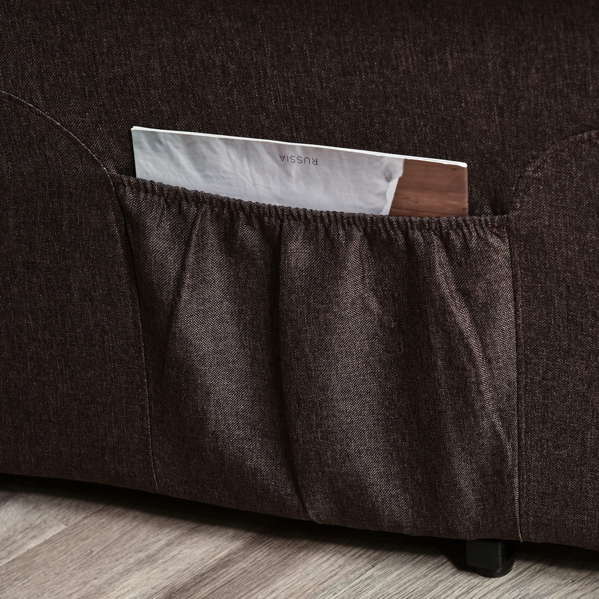 HOMCOM Power Lift Chair with Vibration Massage, Fabric Upholstered Recliner Chair for Elderly with Remote Control, Side Pockets, Brown HOMCOM