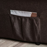 HOMCOM Power Lift Chair with Vibration Massage, Fabric Upholstered Recliner Chair for Elderly with Remote Control, Side Pockets, Brown HOMCOM