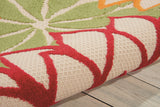 Nourison Aloha Indoor/Outdoor Green 5'3" x 7'5" Area Rug, Tropical, Botanical, Easy Clean, Non Shedding, Bed Room, Living Room, Dining Room, Deck, Backyard, Patio (5x7) Nourison