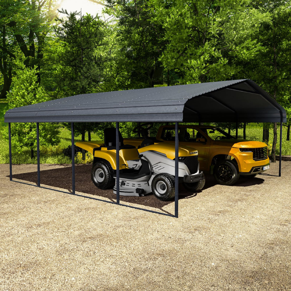 Special Paradise 20x20 Metal Carport Canopy – Heavy-Duty RV Shelter, Perfect as Car Port，Car Tent, Garden Shed & Weatherproof Storage Solution Special Paradise