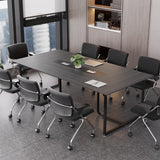 LayBurst 8FT Conference Table,94.4 L x 47.2 W x30.7 H Meeting Seminar Table with Grommet,Stability Enhancement,Large Conference Room Table for Office Meeting (Gray) LayBurst