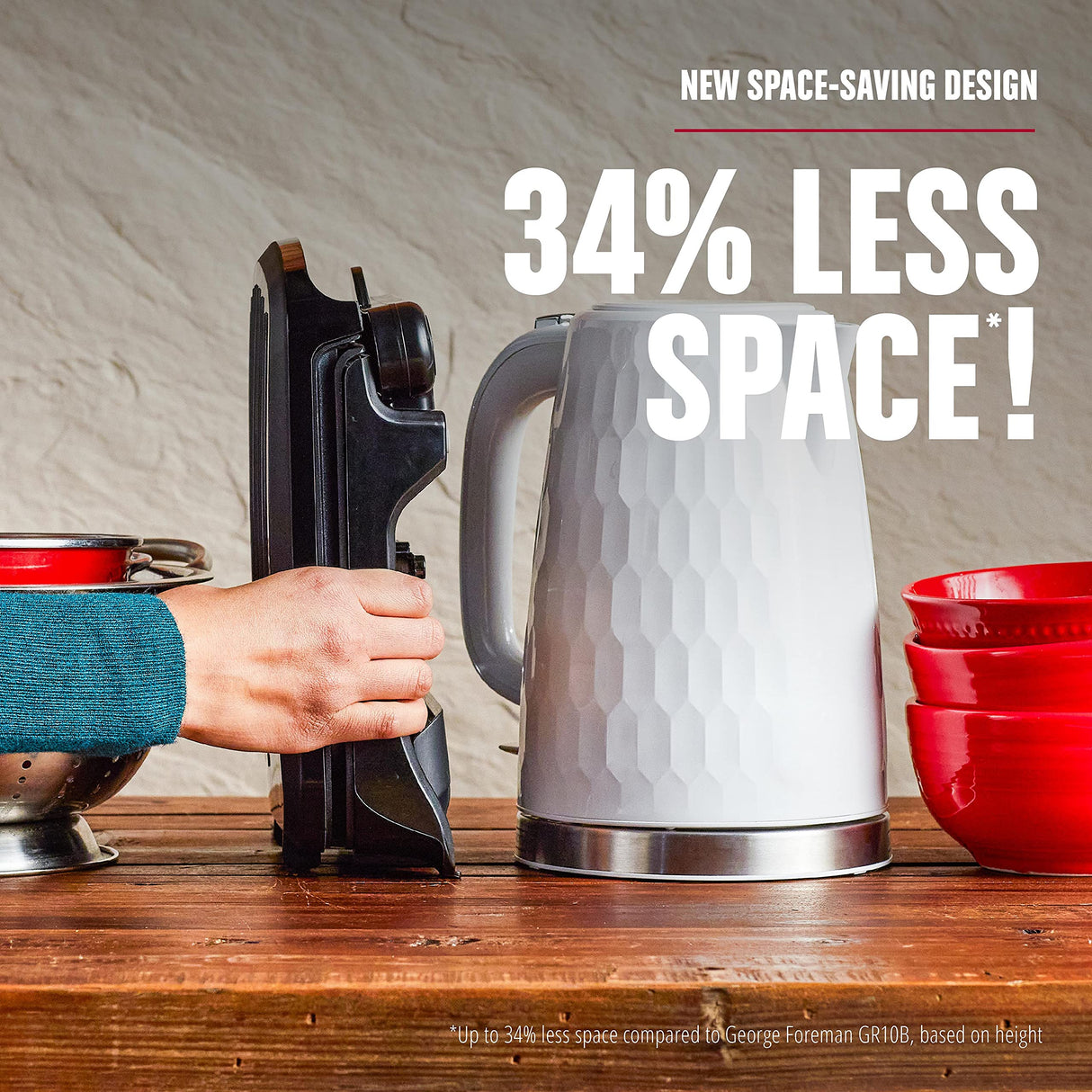 George Foreman 2-Serving Classic Plate Electric Indoor Grill and Panini Press, Black, GRS040B George Foreman