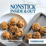 Farberware Bakeware Nonstick Cookie Baking Sheets, 3-Piece Set, Gray Farberware