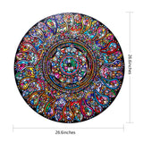 Bgraamiens Puzzle-Mandala Petals-1000 Pieces Round Puzzle Color Challenge Jigsaw Puzzles for Adults and Kids(Mandala Petals) Bgraamiens