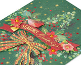 Papyrus Boxed Christmas Cards with Envelopes, Joyful Holiday, Traditional Wreath (8-Count) Papyrus