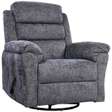 Softa Classic Swivel Rocker Recliner Chair for Adults with Handle, Massage Rocker Recliner, 360° Swivel Glider Nursery Chair with Premium Chenille, High Back, Living Room Bedroom Nursery (Gray) Softa