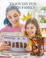 Rolife DIY Book Nook Kits Fall into Wonder, Fairy Tale Bookend Wooden 3D Puzzles for Bookshelf Decor, DIY Miniature House Building Kit for Adults, DIY Crafts/Surprised Gifts for Teens & Book Lovers Rolife