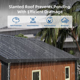 Canovire 10x12FT Outdoor Storage Shed, Metal Garden Shed with Lockable Doors and Windows, Large Tool Shed for Backyard, Patio and Lawn Canovire