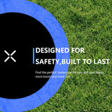 AOTOB 8 FT Trampoline Safety Enclosure Net Combo Bounce Jump for Kids Outdoor with Spring Pad Jump Mat & Ladder AOTOB