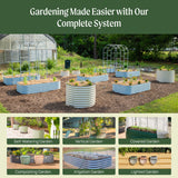 Vego garden Raised Garden Bed Kits, 17" Tall 9 in 1 8ft X 2ft Metal Raised Planter Bed for Vegetables Flowers Ground Planter Box-Olive Green Vego garden