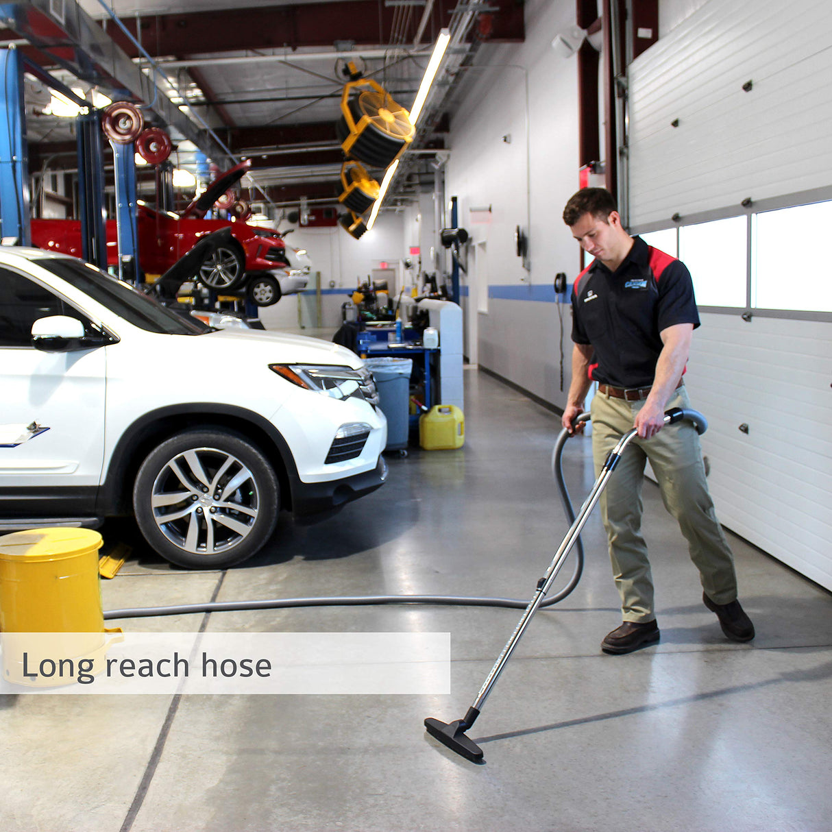 VacuMaid GV50PRO Wall Mounted Garage and Car Vacuum with 50 ft. Hose and Tools. VacuMaid