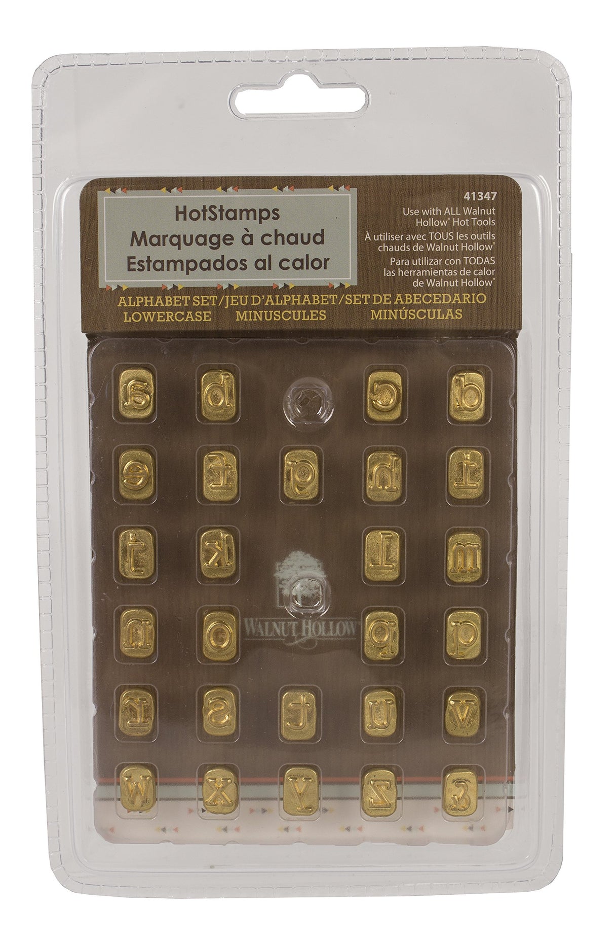 Walnut Hollow HotStamps Mini Lowercase Alphabet Set for Branding and Personalization of Wood, Leather, and Other Surfaces Walnut Hollow