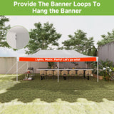 10x20ft Patio Easy Setup Pop Up Canopy Commercial Heavy Duty, Canopy Tent for Outdoor Events Instant Portable Shelter, 1 Roller Bag, 6 Sandbags, 10 Stakes, 6 Ropes, 5 Spare Screws, Gray DOVELF
