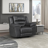 Lexicon Rocker Recliner Chair for Living Room, Wall Hugger Manual Recliner Chairs, Textured Microfiber Upholstered Rocking Reclining Chair, Home Theater Seating, Required Assembly, Black Lexicon