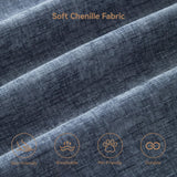 103'' Cloud Modern 3 Seater Couch with Detachable Headrest, Modular Sectional Sofa with Ottoman, Oversized L Shape Chenille Comfy Sofa with Armrests for Living Room, Blue Abbrevi