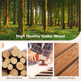 Giantex Garden Pathway Roll Up - 8ft Wood Walkway 22 inch Width, No Assembly Required, Outdoor Decorative Boardwalk Sidewalk Flooring Pavers for Lawns Backyard Patio Wedding Giantex