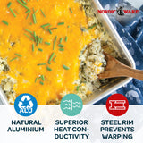 Nordic Ware Natural Aluminum Commercial Cake Pan with Lid, Rectangle Pan with Lid Silver, 9 x 13 Nordic Ware