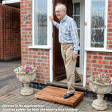 TINAMO 3.5" One Step Stool for Elderly (No Assemble Required)- Acacia Wood High Riser Step Stool for Bed - 550 Lbs Wooden Mobility Stepping Stools for Adults, Kids/Bedside, Bathroom, Kitchen, Garden Tinamo