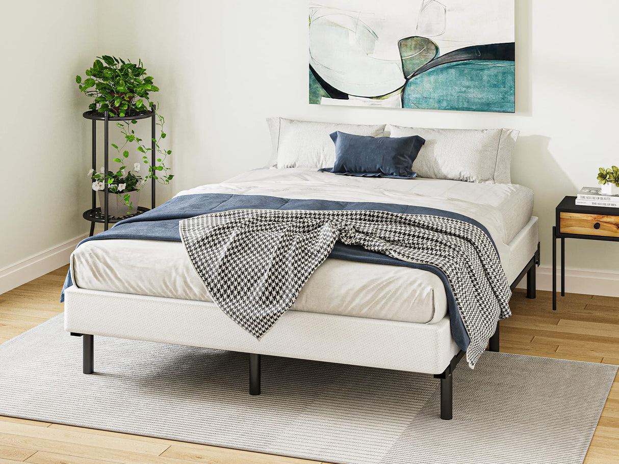 RLDVAY Full-Size Box-Spring, 5 inch Low Profile Only, Heavy Duty Metal Box Spring Full with Fabric Cover, Easy Assembly, Non Slip, Noise Free RLDVAY