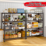 REIBII Wire Shelving Unit Storage Shelves Metal Shelves Heavy Duty Shelving Adjustable Garage Storage Wire Shelf Pantry Shelves for Bedroom Kitchen Rack 35.5''W x 14''D x 59''H REIBII