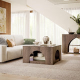 LIKEMET Large Coffee Table, 35.5-Inch LED Center Table with Storage, Square Low Table for Living Meeting Room, Easy Assembly LIKEMET