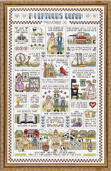 Janlynn 50224 Counted Cross Stitch Kit 9.25"X15.25", A Virtuous Woman (14 Count) Janlynn