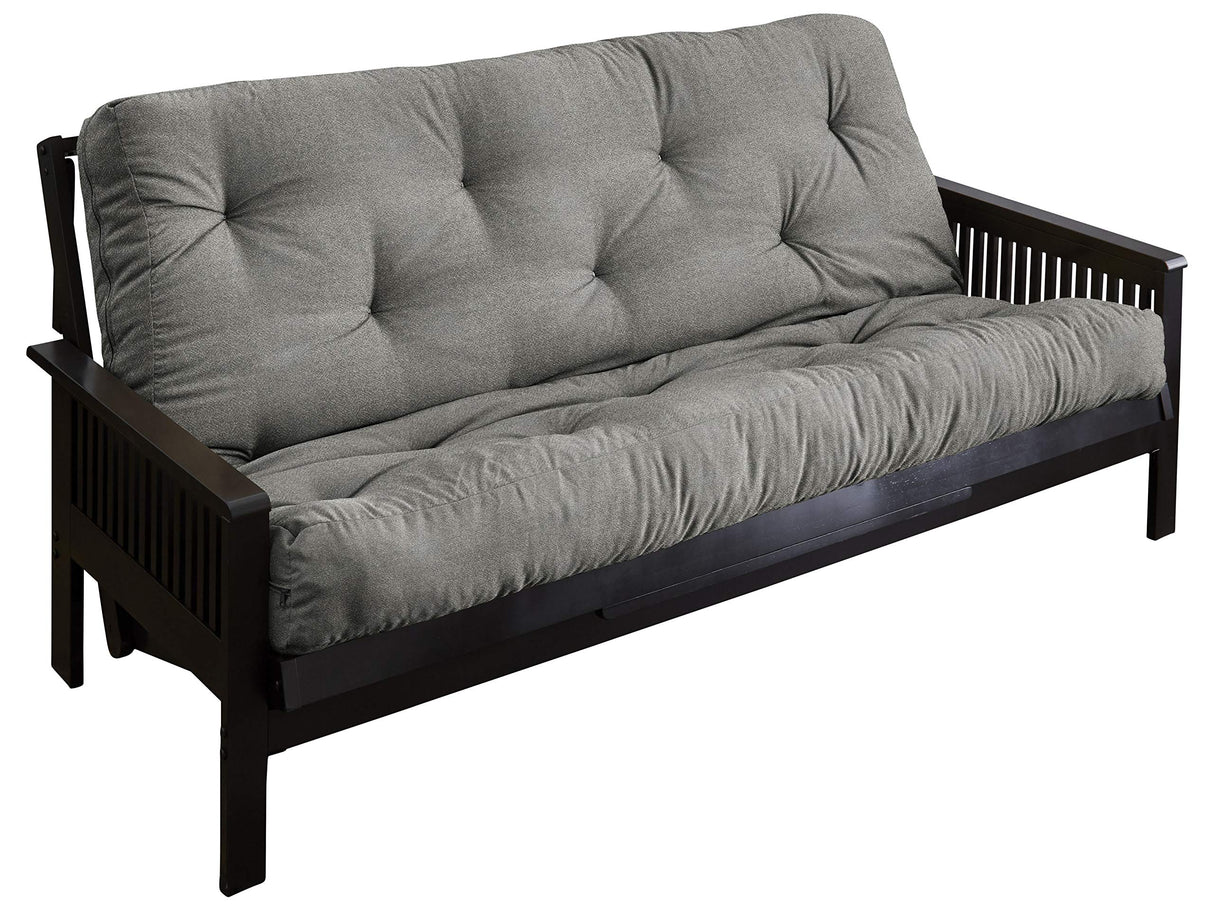 Mozaic Full Size 10" Thick Futon Mattress, Granite Grey Trupedic