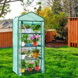 Ohuhu Mini Greenhouse for Indoor Outdoor, Small Plastic Plant Green House 4-Tier Rack Stand Portable Greenhouses with Durable PE Cover for Seedling, 2.5x1.6x5.2 FT, Ideal Gardening Gifts for Women Men Ohuhu
