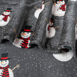 PAVILIA Christmas Snowman Throw Blanket | Grey Christmas Fleece Blanket | Soft, Plush, Warm Winter Cabin Throw, 50x60 (Grey Snowman) PAVILIA