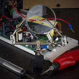 NEIKO 01902 Adjustable Helping Hand with Magnifying Glass, Third Hand Solder Aid, Soldering Wire Station Stand with Dual Alligator Clips and a Heavy Base, Beading & Jewelry Making Tools, Solder Holder NEIKO