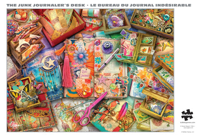 Buffalo Games - Silver Select - Aimee Stewart - The Junk Journaler's Desk - 1000 Piece Jigsaw Puzzle for Adults - Challenging Puzzle Perfect for Game Nights - Finished Size is 26.75 x 19.75