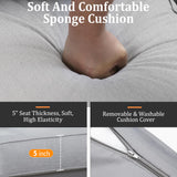 Kiss the Water Outdoor Patio Furniture Loveseat Sofa, All-Weather Metal Aluminum Patio Couch with 5" Thick and Soft Cushion and Wide Arm, Outdoor Couch for Balcony, Porch, Backyard Kiss the Water