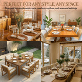 Round Woven Placemats Set of 6 (15 Inch) with Canvas Bag – Handwoven Water Hyacinth Table Mats, Boho Farmhouse Dining Decor, Heat Resistant Wicker Chargers by DECHUSE Dechuse