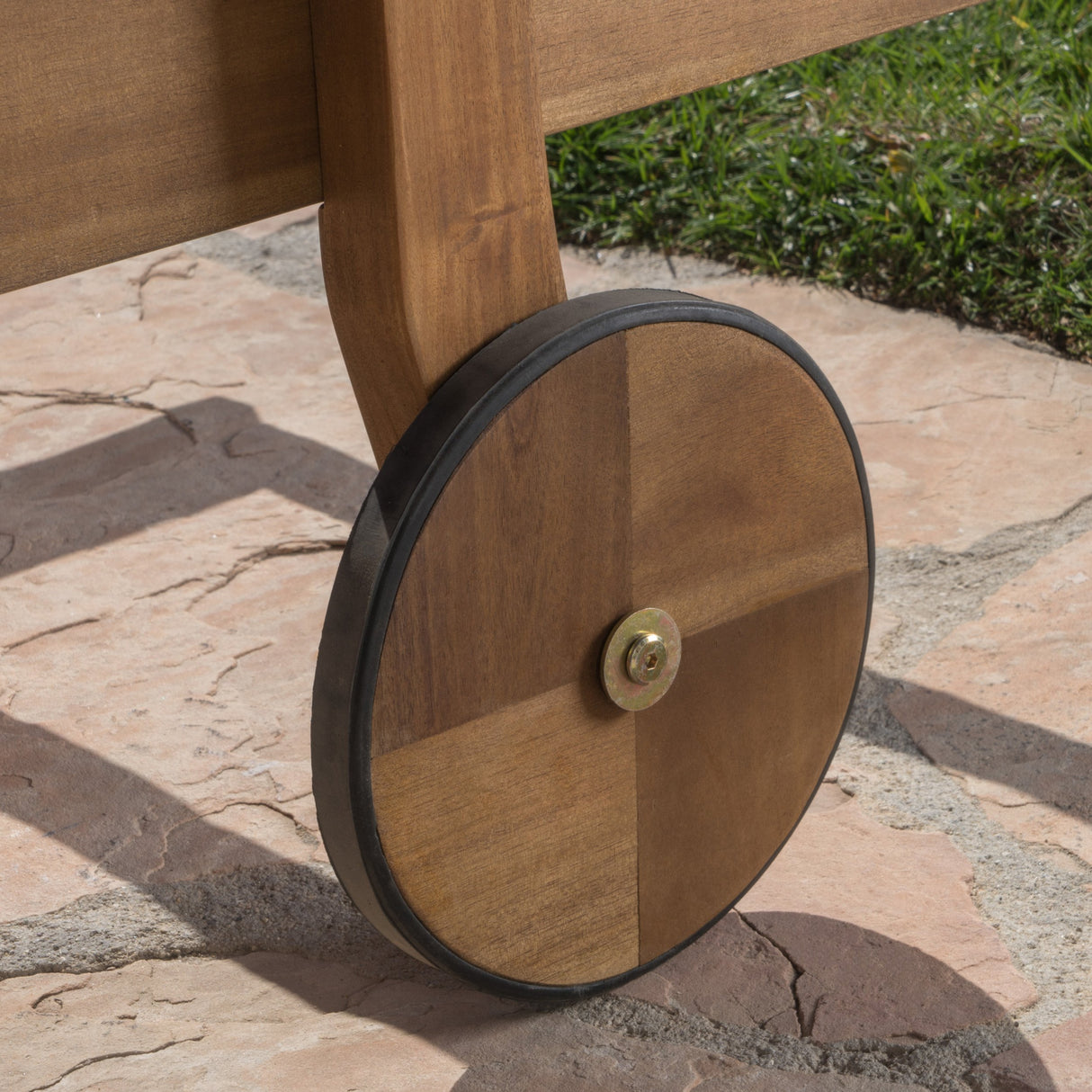 Christopher Knight Home Perla Outdoor Chaise Lounge with Water Resistant Cushion, Teak Finish / Cream Christopher Knight Home